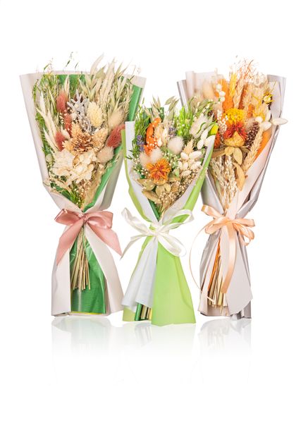 Букет сухоцвітів LAVIVA CHOCOLATE Bouquet Orange великий UA-0204 фото