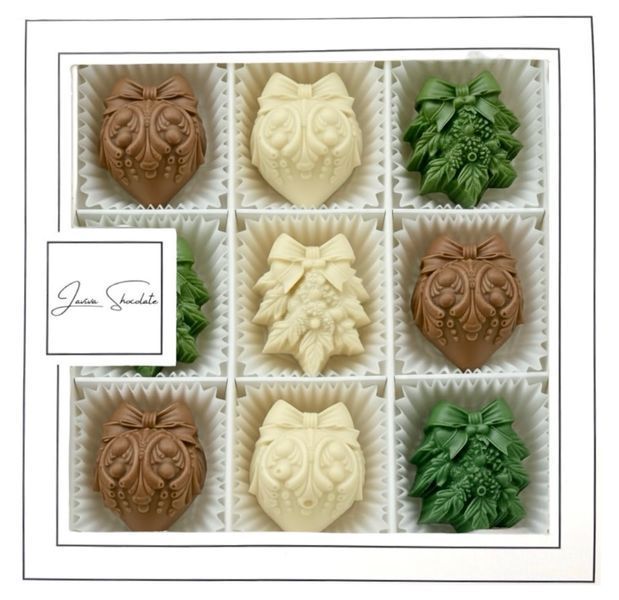 Конфеты шоколадные LAVIVA CHOCOLATE Новогодние игрушки, 100г UA-0402-3 фото