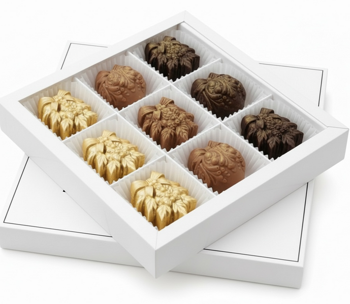 Конфеты шоколадные LAVIVA CHOCOLATE Новогодние игрушки, 100г UA-0402-4 фото