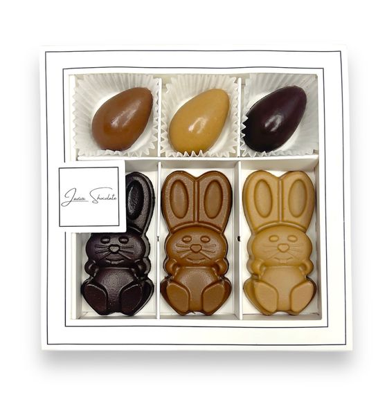 Chocolate candies LAVIVA CHOCOLATE Bunny with eggs, 120g