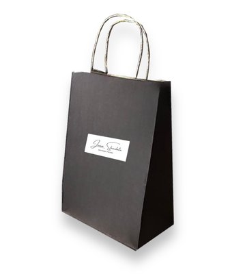 Пакет подарунковий крафтовий чорний Laviva 300*150*80 UA-0221 фото