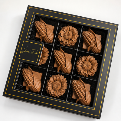 Конфеты шоколадные подсолнух и кукуруза LAVIVA CHOCOLATE Brand UA-0252-11 фото