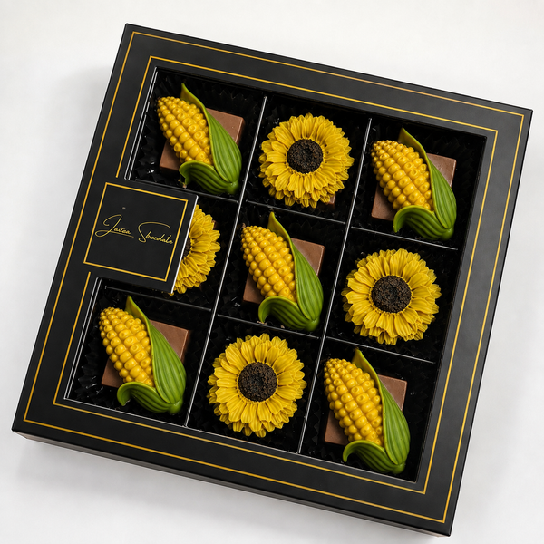Конфеты шоколадные подсолнух и кукуруза LAVIVA CHOCOLATE Brand UA-0252-11 фото