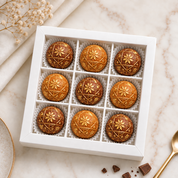 Цукерки шоколадні з начинкою LAVIVA CHOCOLATE Орнамент, 130г UA-0611-1 фото
