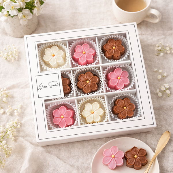 Цукерки шоколадні LAVIVA CHOCOLATE Flowers mix 9 шт, 100г UA-0215 фото