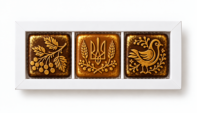 Цукерки шоколадні LAVIVA CHOCOLATE Код Нації, 60г UA-1237 фото