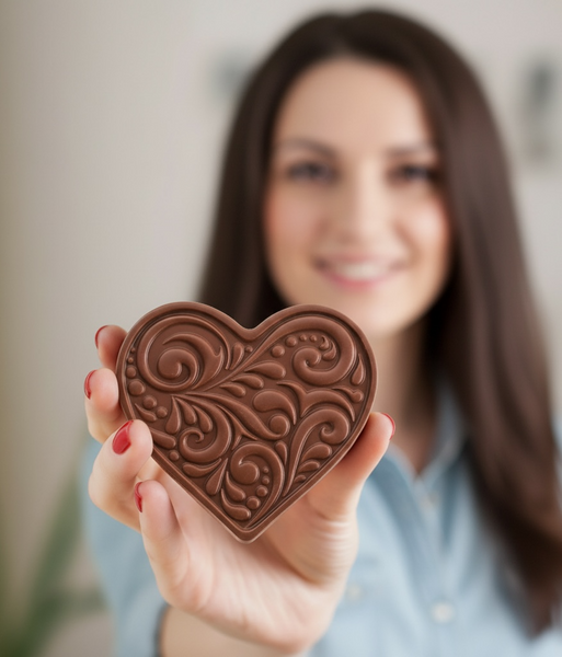 Сердце из молочного шоколада LAVIVA CHOCOLATE  UA-0019 фото