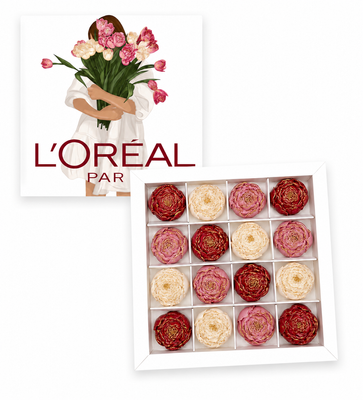 Set of chocolate candies Pink peony Brand