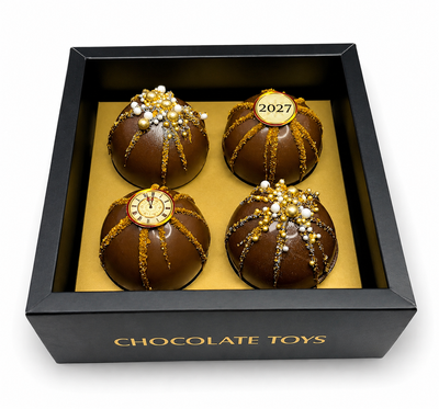 Набір 4 новорічних шокобомб з маршмелоу LAVIVA CHOCOLATE, 160 г UA-0777 фото